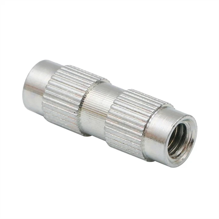 Zinc plated metal knurled blind nut