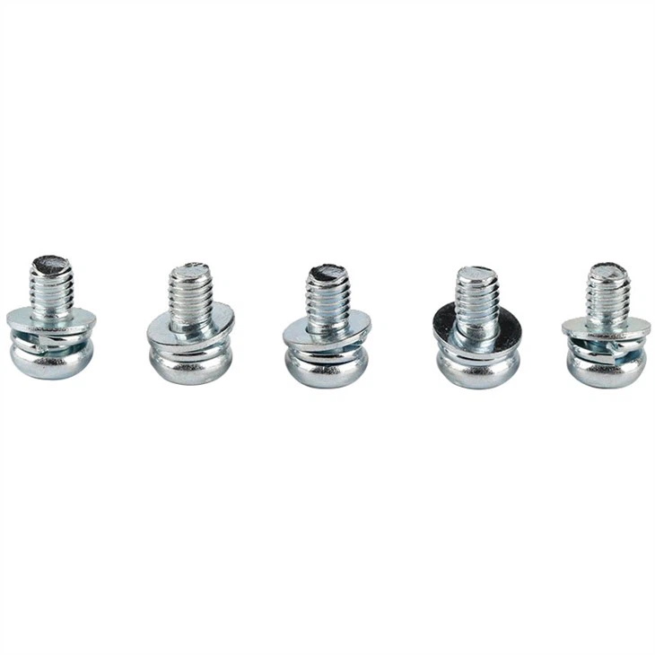 Phillips pan head machine screw with spring washer